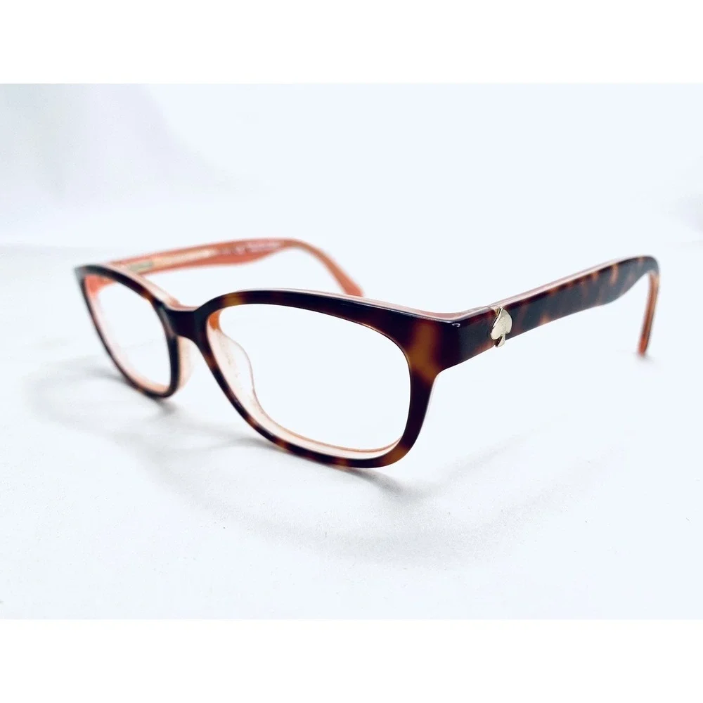 Kate Spade NY Tortoise Wayfarer Eyeglasses Pink Clear Brylie QTQ 50 16 135